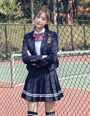 英伦学院风校服套装中学生jk制服韩国西装女秋冬韩版高中学生班服