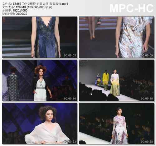 t台女模特时装表演 服装服饰 实拍动态视频素材