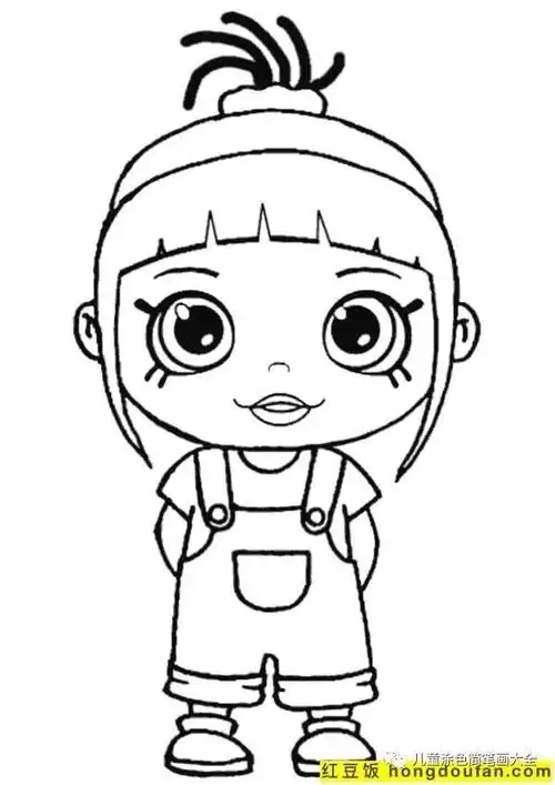超萌超简单卡通女孩画法可爱(109张超极简案的q版娃娃小女生小姐姐
