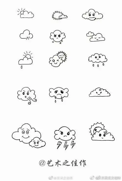 简笔画关于白天的