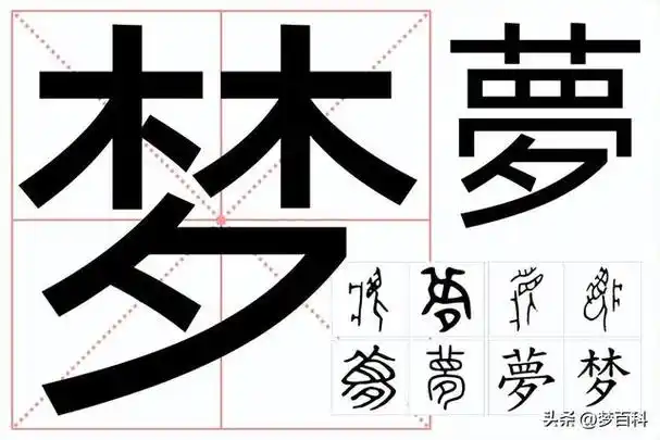 梦简写字体(解说梦字)1