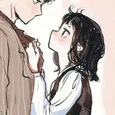 亲吻情侣头像动漫高清一对两张的动漫情侣浪漫亲吻头像图片