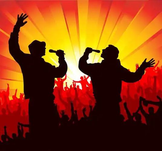 矢量音乐会剪影图片-创意矢量体育狂欢的人剪影插图素材-高清图片