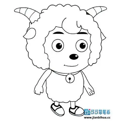 卡通羊的简笔画图片大全喜羊羊简笔画的画法十二生肖羊