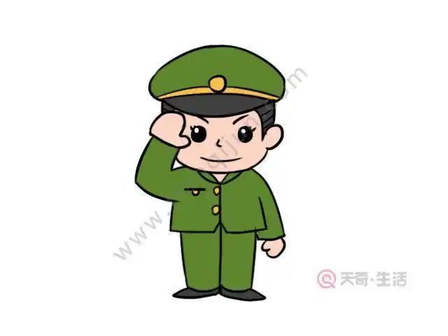 参军的人简笔画q版的 简笔画图片大全-蒲城教育文学网