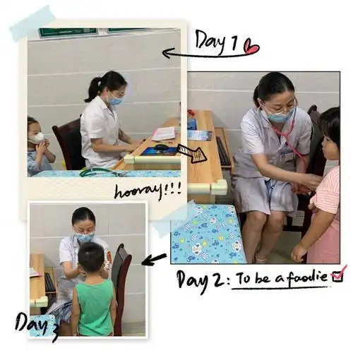 医生正在为宝贝们体格检查