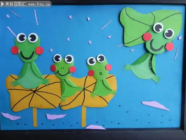 彩色卡纸拼贴画