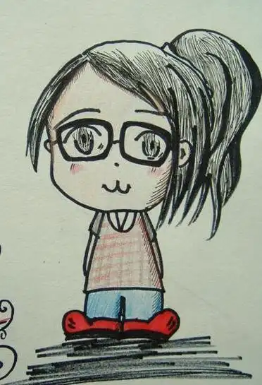 小学生自画像简笔画女生