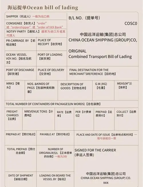 海运提单详解:记名,不记名,指示提单