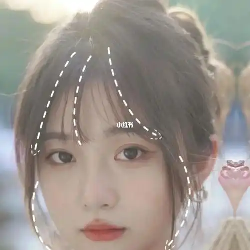 八字77空气刘海=法式