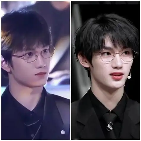 他们弄着相似的妆发,真的像极了.