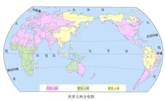 世界的人种(人种划分及分布图)