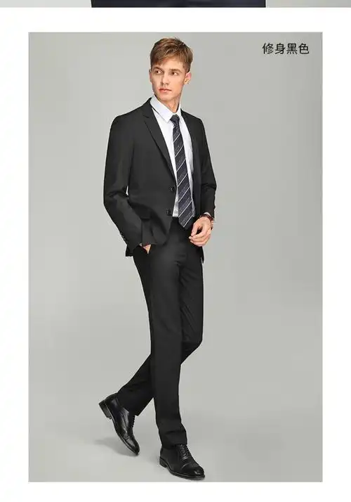 梵逆(faaxneev)轻奢品牌男西装套装正装藏青英伦修身西服外套春夏休闲