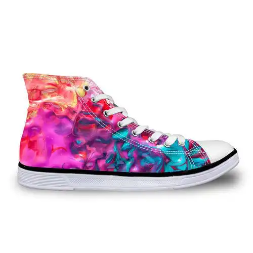 来图定制鞋男女学生高帮帆布鞋 个性diy涂鸦手绘鞋子抽象纹理图案