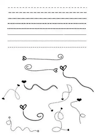 虚线小班点画连线简笔画虚线幼儿简笔画虚线组成的水果动物简笔画简笔