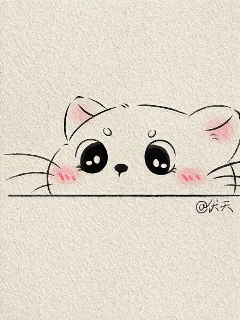 猫咪可爱简笔画‖(59) #画画的日常# #简笔画教程# #可爱简笔画# #画