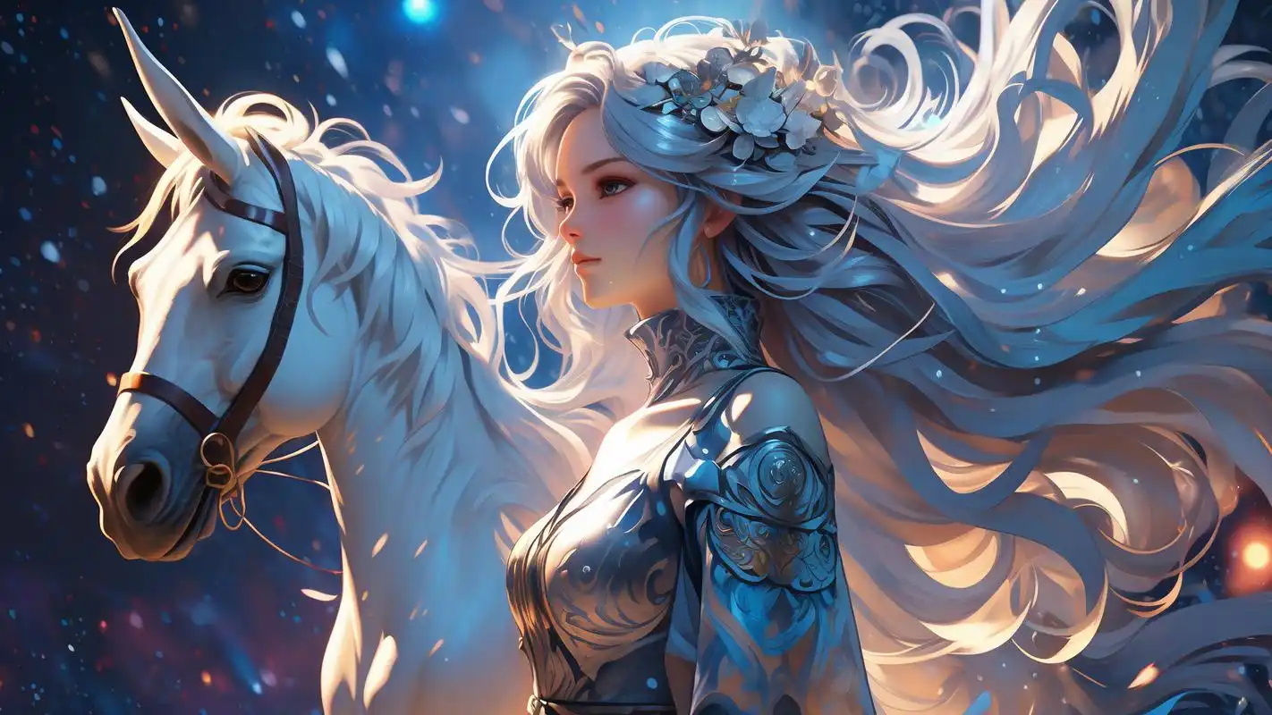 90二次元少女与星空绝美4k壁纸96 探索二次元的奇幻世界,这组4k超