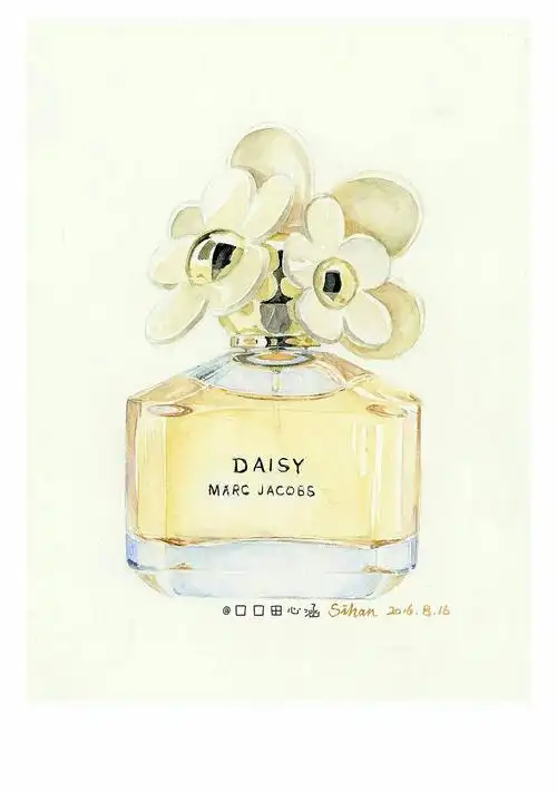 水彩手绘香水