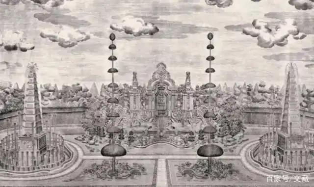 圆明园西洋楼铜版画之大水法正面图