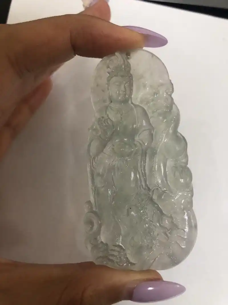 宣妮珠宝# 高品质御龙观音,透手透字毫无压力
