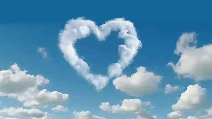 520情人节粉色浪漫简约情人节背景丘比特剪纸爱心云朵背景素材彩色