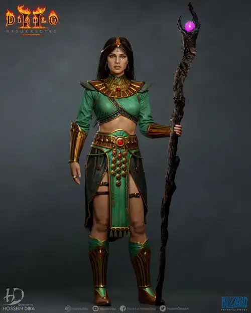 《暗破坏神2:重制》女术士,亚马逊新建模 细节拉满