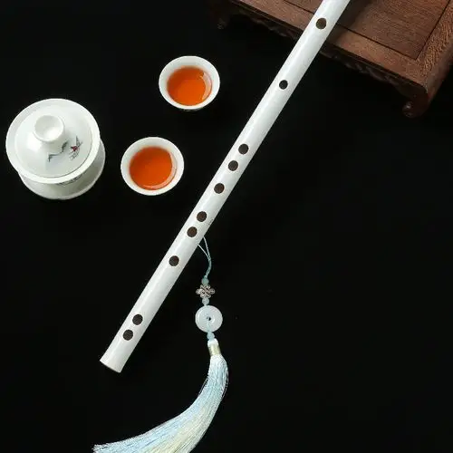 笛子白玉玉笛古风学生汉服cos表演白色拍照笛子
