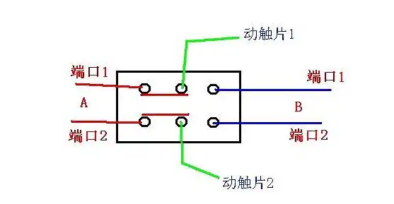 四脚开关,怎么接