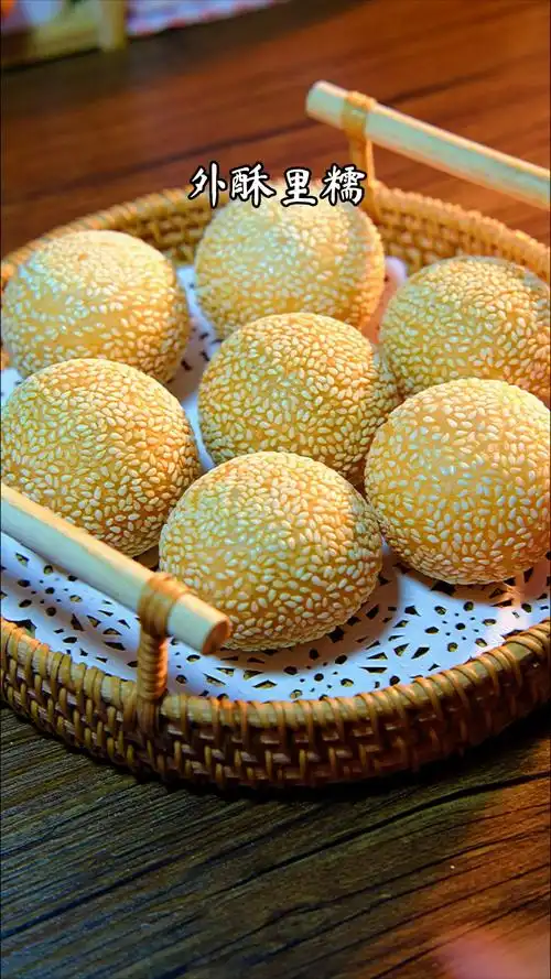 外面早餐店卖2元一个的空心麻球原来做法这么简单