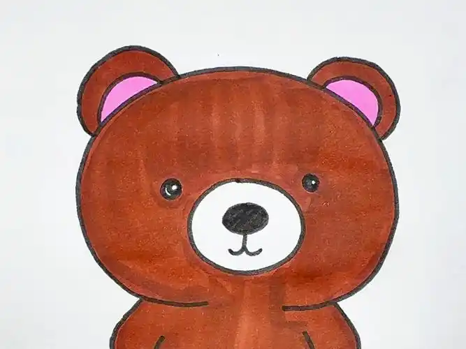 96轻松学画画,《小熊简笔画》步骤详解