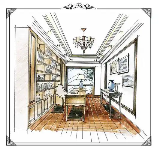 欧式香域中央书房