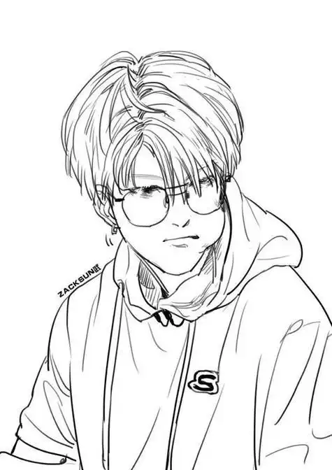 手绘 素描 线稿 10001415 竖版 竖屏粉丝手绘范丞丞简笔画 手绘 素描