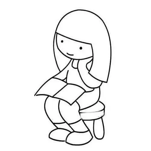 人物背景坐着简笔画坐着的人物简笔画坐着看书的人简笔画漫画坐着背面