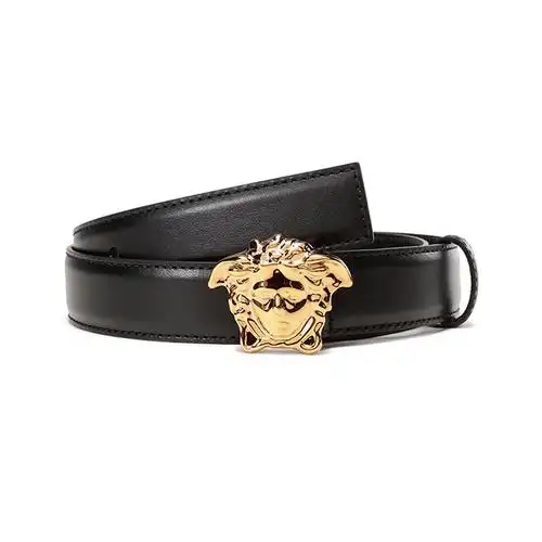 范思哲versace男士牛皮革lamedusa不可裁剪皮带腰带1001364dvtp1
