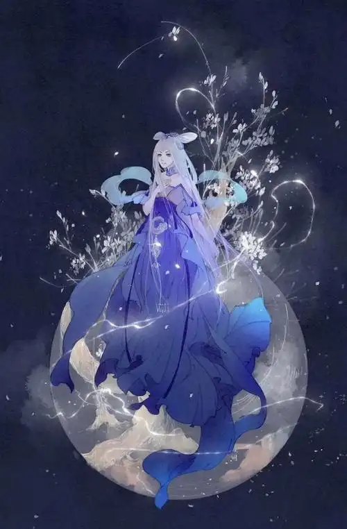 45古风头像女蓝色系