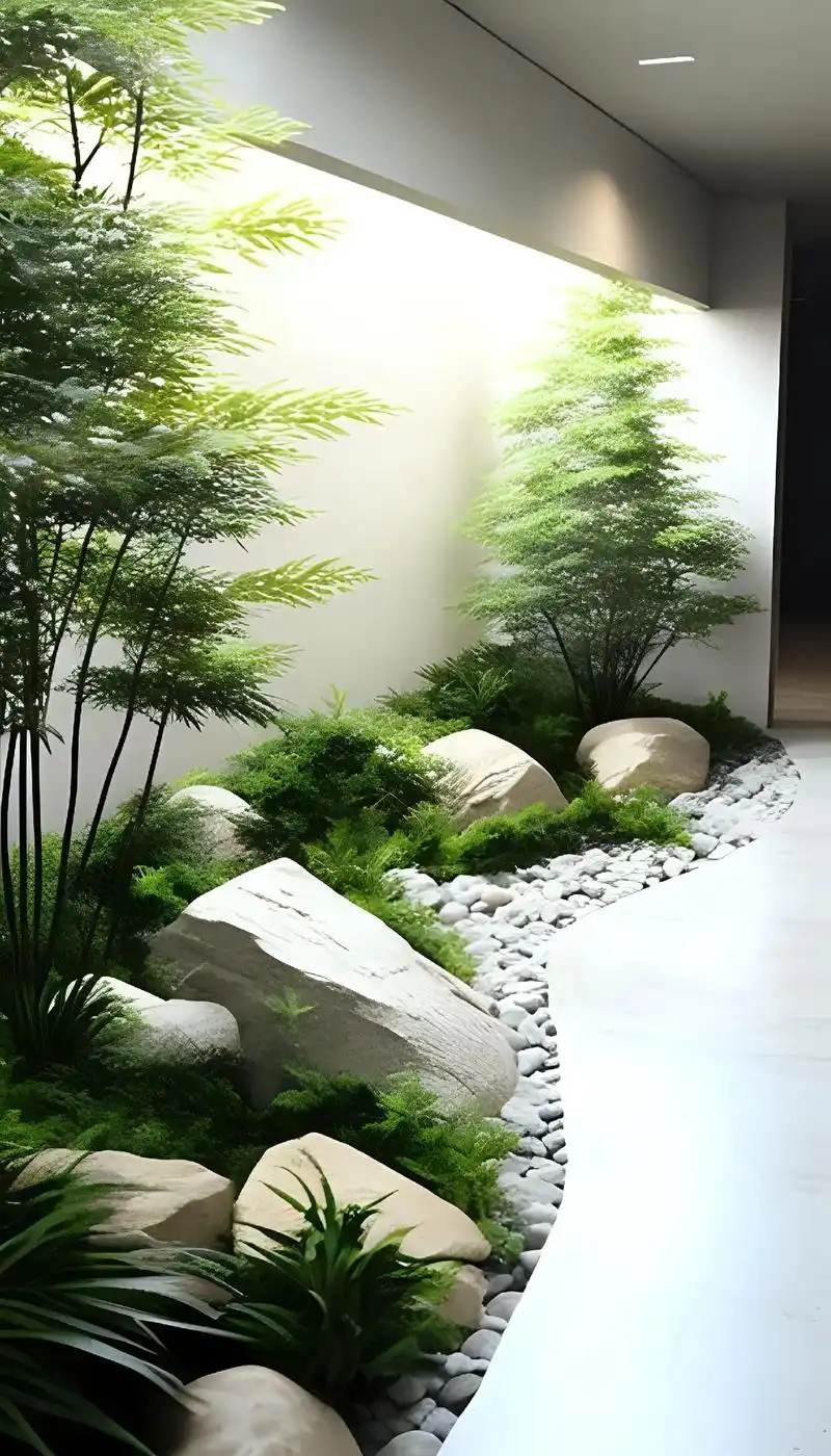 室内植物景观效果图.#室内景观 #空间设计 #植物造景 #景 - 抖音