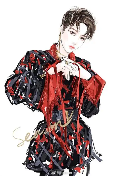 season时尚插画##刘雨昕0420生日快乐