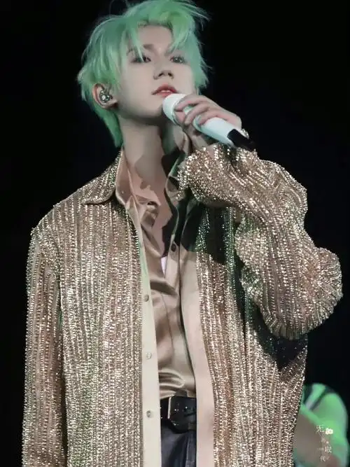 王源客厅狂欢巡演##王源染了绿发