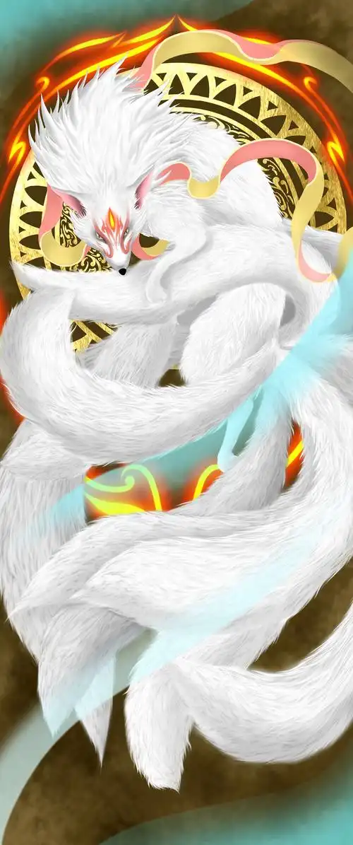 山海异兽九尾狐