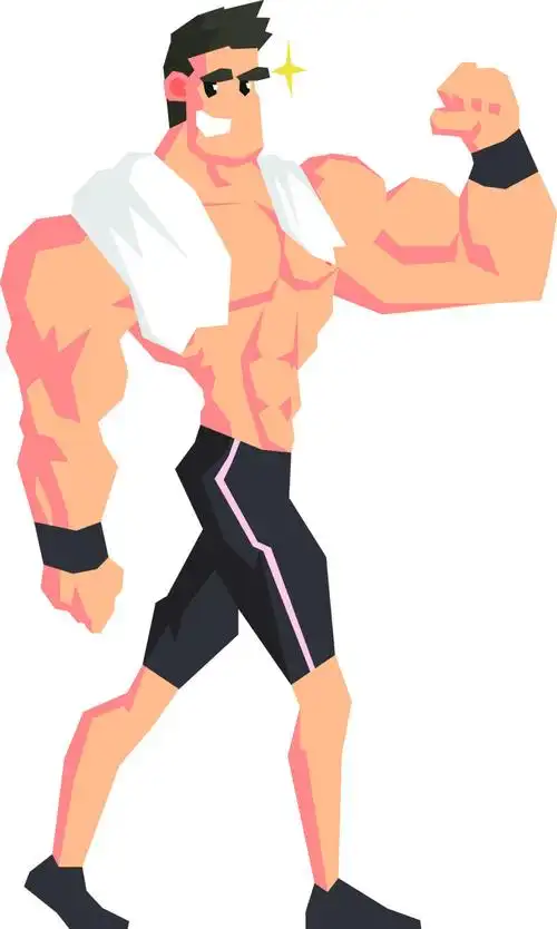 运动健身的人卡通矢量素材文件