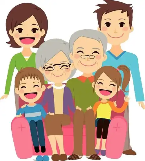 照相的三代同堂