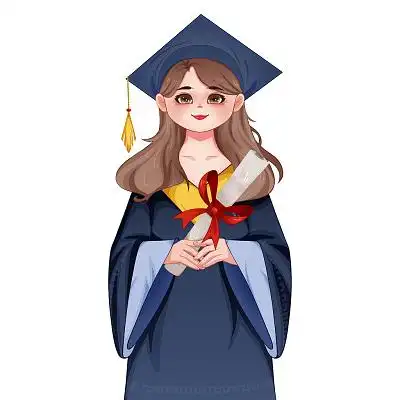 女生学士服毕业生正面pngpsd素材毕业季