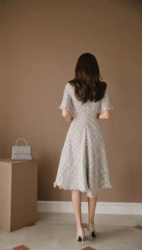 超美珠珠:西贡柔情藤麻斑驳晕影粗布裙!