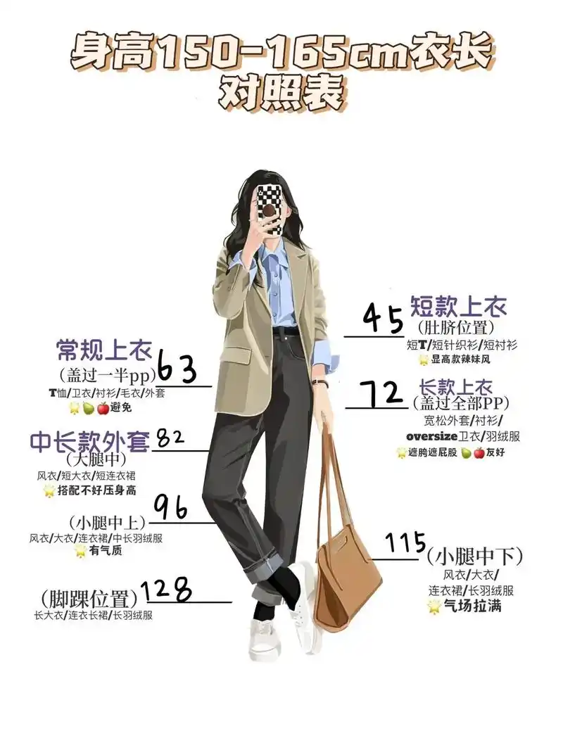 身高158-165cm的姐妹一定要码住.以后买衣服尺码拿不准 - 抖音