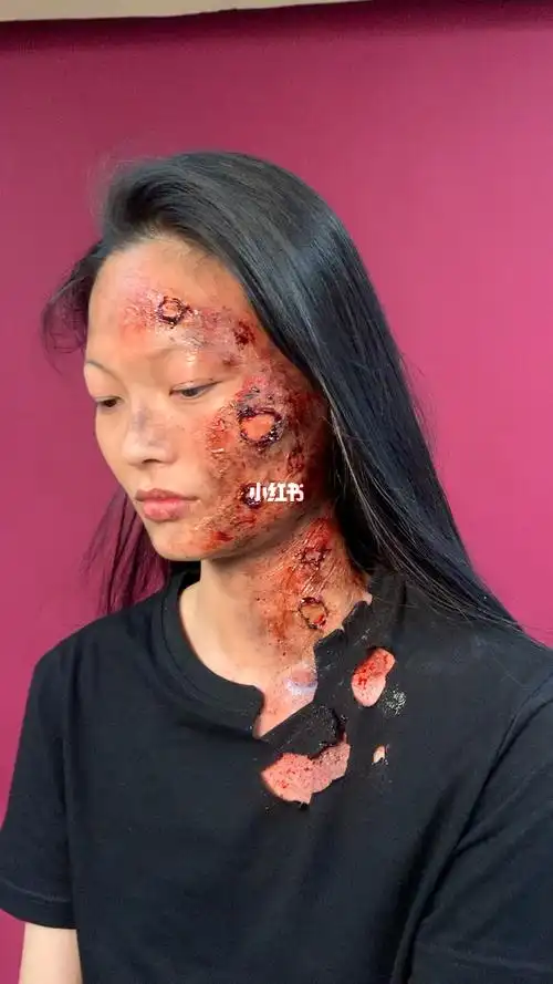 伤效特效作品 花絮分享_烧伤_特效烧伤妆_摄影_摄影技巧_修图技巧
