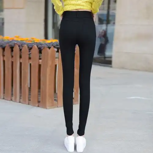 经典2024开春新款女裤紧身弹力打底裤女外穿黑色小脚铅笔裤
