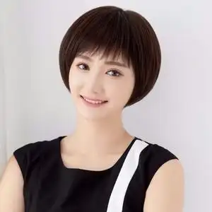 假发女短发bobo头齐碎刘海直发逼真自然发丝学生全头假发套妈妈款