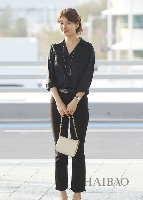 土黑圆妹纸瘦身成功后变韩国国民初恋|裴秀智|街拍|仁川机场_新浪新闻