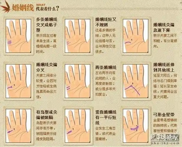 手相图解史上最全手相婚姻线图解大全