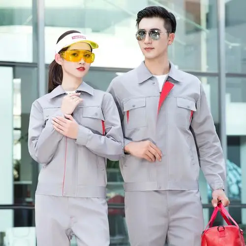 长袖工程服定制秋冬季工作服套装男厂服工装员工工衣外套订做logo